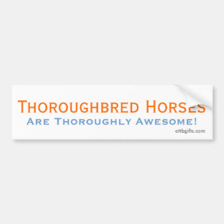 Thoroughbred Awesomeness! Bumper Sticker