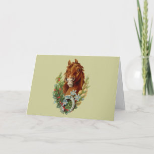 Thoroughbred Christmas Wishes Holiday Card