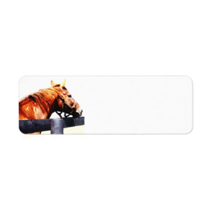 Thoroughbred horse address label return address label