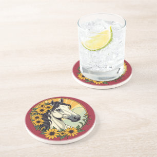 Thoroughbred Horse And Black Eyed Susan Flowers Coaster