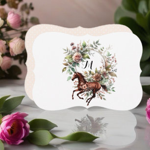 Thoroughbred Horse Equestrian Flower Bridal Shower