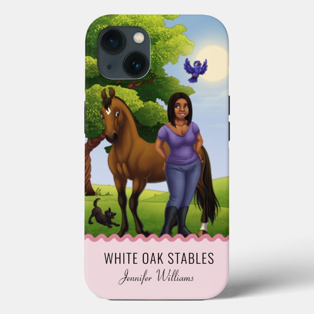 Thoroughbred Horse in Pasture Case-Mate iPhone Case (Back)