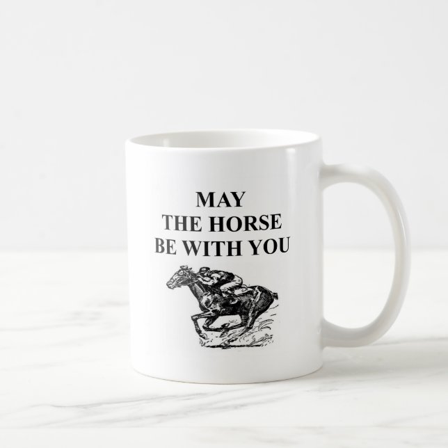 thoroughbred horse racing coffee mug (Right)