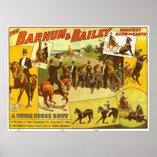 Thoroughbred Horse Show Circus Poster