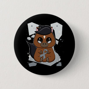 Thoroughbred Horse With Ribbon World Dyslexia Awar 6 Cm Round Badge