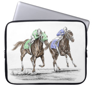Thoroughbred Horses Racing Laptop Sleeve