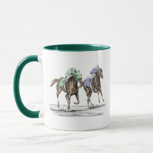 Thoroughbred Horses Racing Mug
