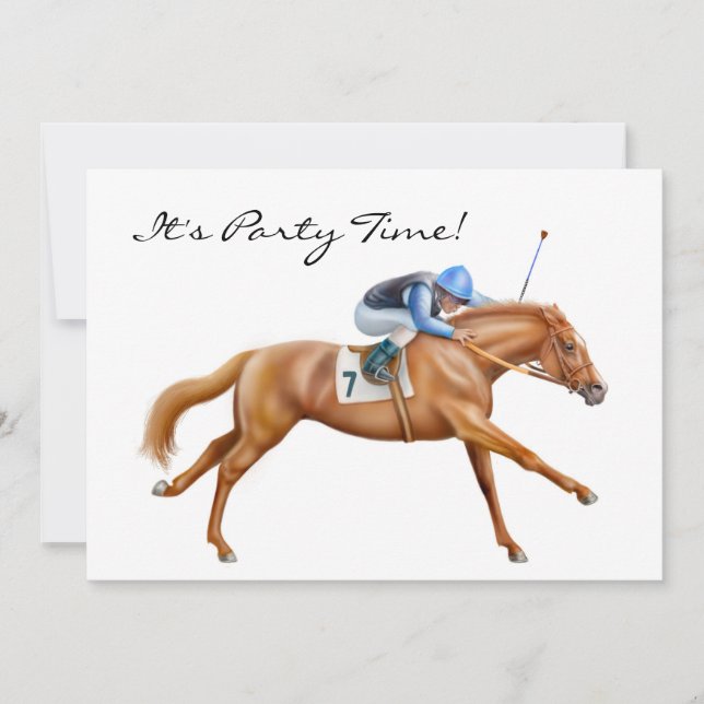 Thoroughbred Race Horse Invitation (Front)