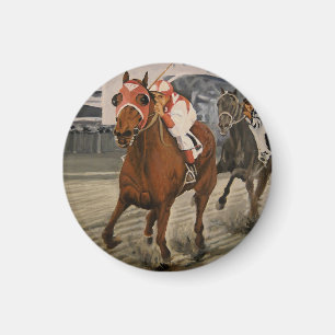 Thoroughbred Race Horse Wins Classic Magnet