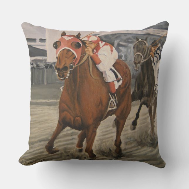 Thoroughbred Race Horse Wins; Cushion (Front)