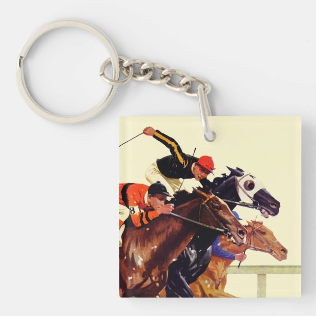Thoroughbred Race Key Ring (Front)