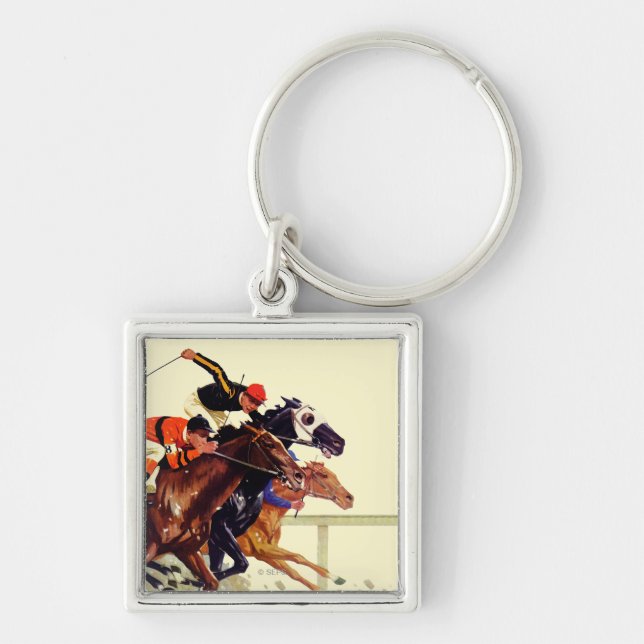 Thoroughbred Race Key Ring (Front)