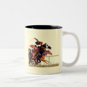 Thoroughbred Race Two-Tone Coffee Mug
