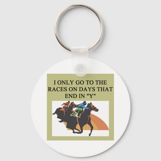 thoroughbred racing lovers key ring (Front)