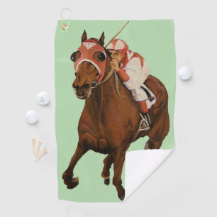 Thoroughbred Seabiscuit Classic Racehorse Wins Golf Towel