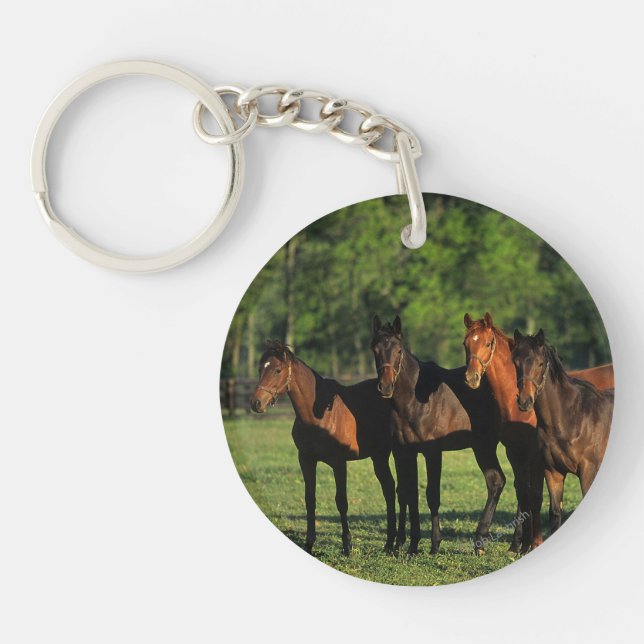 Thoroughbred Yearlings Key Ring (Front)