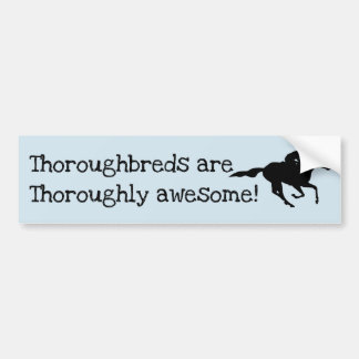 Thoroughbreds are Awesome! Bumper Sticker