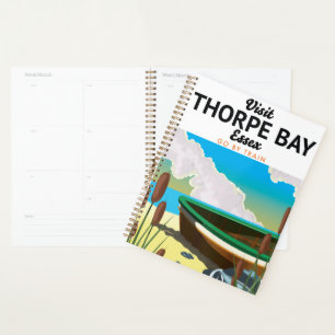 Thorpe bay Essex Seaside travel poster. Planner