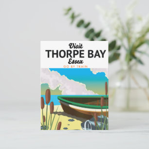 Thorpe bay Essex Seaside travel poster. Postcard