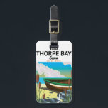 Thorpe bay Essex Seaside travel poster. T-Shirt Luggage Tag<br><div class="desc">Thorpe bay Essex traditional seaside and fishing boat vacation beach poster.</div>
