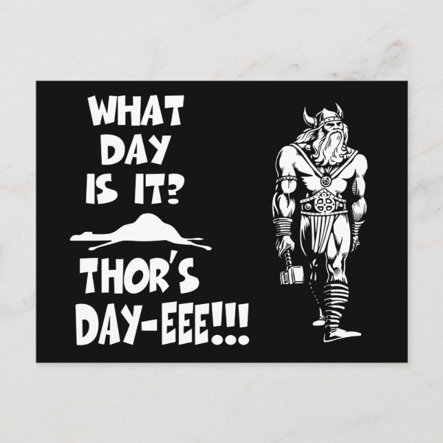 Thor's Day-eee!!! Postcard (Front)