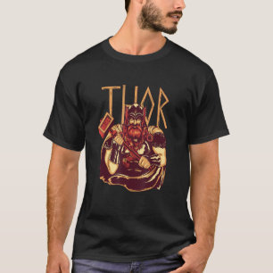 Thors God Mythology Norse Deity Print for Mytholog T-Shirt