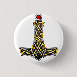 Thor's Hammer 3 Cm Round Badge