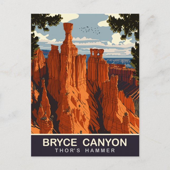 Thor's Hammer, Bryce Canyon, Utah, Travel Postcard (Front)