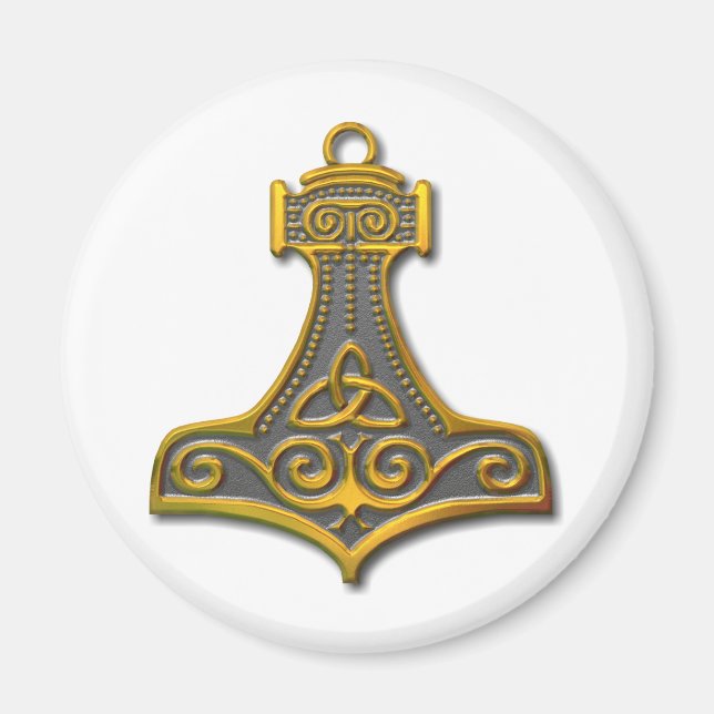 Thor's Hammer-gold Magnet (Front)