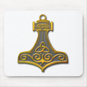 Thor's Hammer-gold Mouse Pad