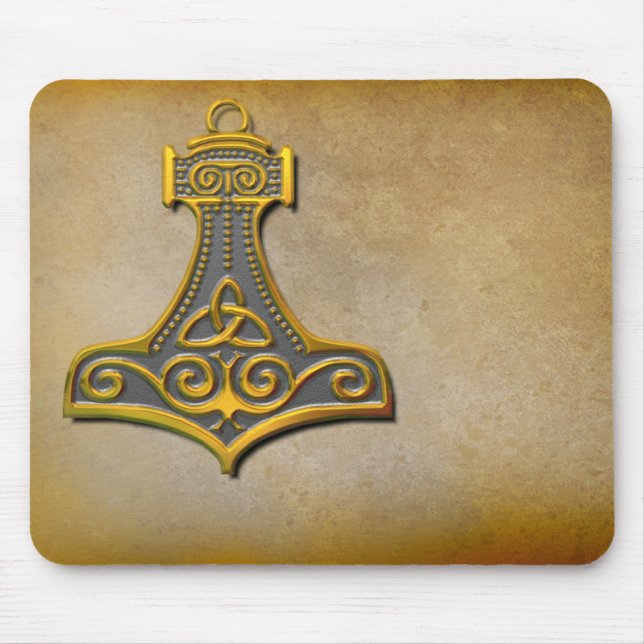 Thor's Hammer_Gold Mouse Pad (Front)