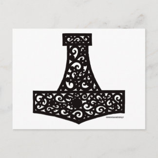 Thors Hammer in Black Postcard