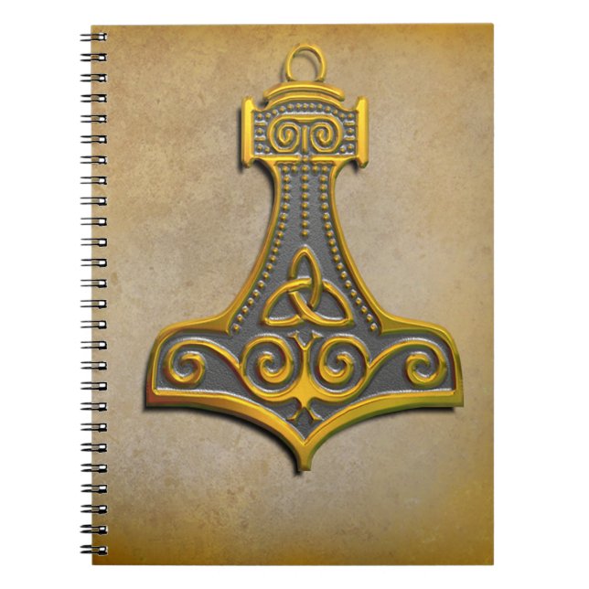 Thor's Hammer in Gold Notebook (Front)