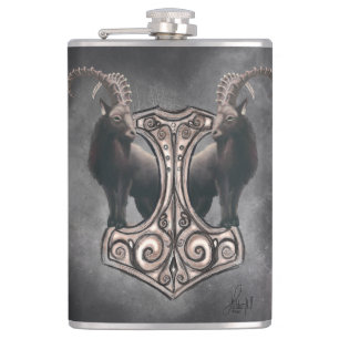 Thor's Might: Mjölnir and the Thunderous Companion Hip Flask