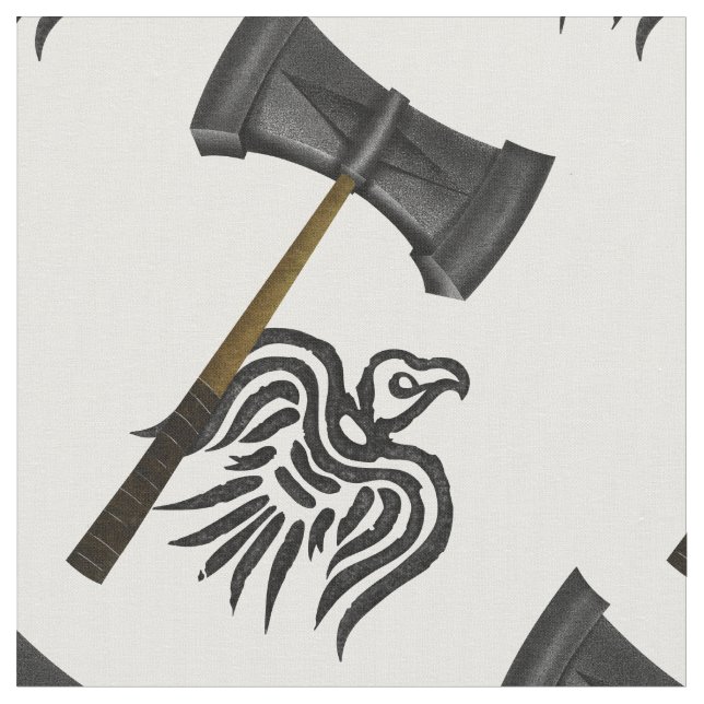 Thor's Viking Battle Hammer Fabric (Close Up)
