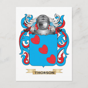 Thorson Family Crest (Coat of Arms) Postcard