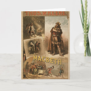 Thos .W. Keene, 'Macbeth' Retro Theatre Card