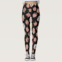 Those Hairy Pigs Signature Black Leggings