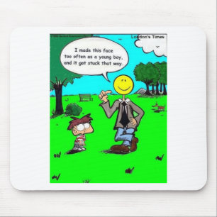 Those Happy Faces Offbeat Cartoon Gifts & Tees Mouse Pad