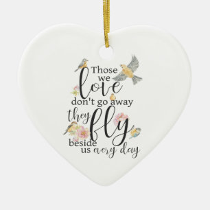 Those We Love Bird Memorial Ceramic Ornament