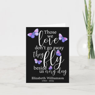 Those we love butterfly funeral memorial card