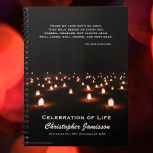 Those We Love Celebration Life Guest Book Candles