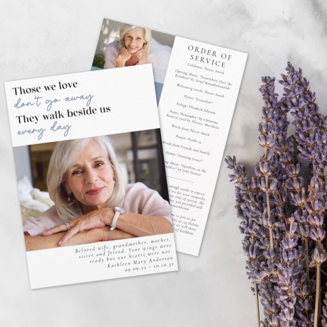 Those We Love Don't Go Away Photo Order of Service Program (Creator Uploaded)