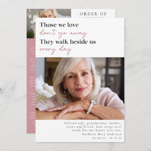 Those We Love Don't Go Away Photo Order of Service Program
