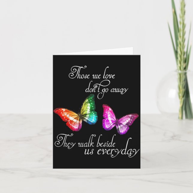Those We Love Don't Go Away They Walk Beside Us Ev Card (Front)