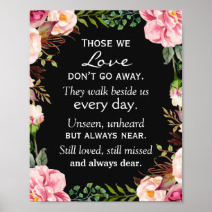 Those We Love Don't Go Away Wedding Memorial Sign