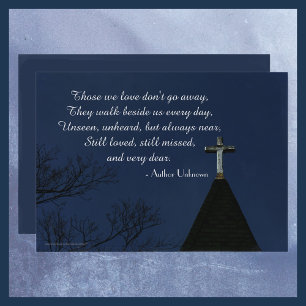 Those We Love Memorial Service Old Wooden Cross Program