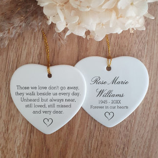 Those we love, personalised memorial ceramic ornament