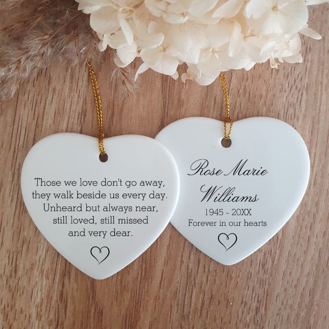Those we love, personalised memorial ceramic ornament (Creator Uploaded)