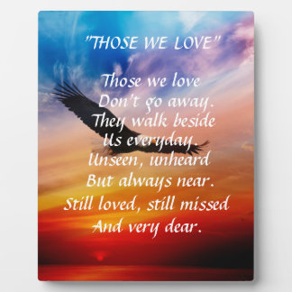 "THOSE WE LOVE" PHOTO PLAQUE WITH BEAUTIFUL SCENE